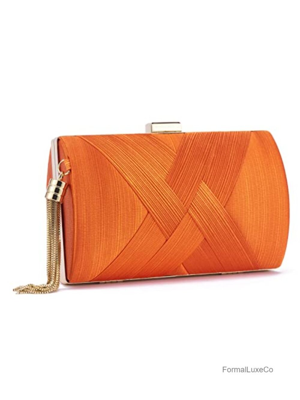Fringed Evening Clutch Purse Silk Satin Chain Shoulder Bag Women Party Wedding